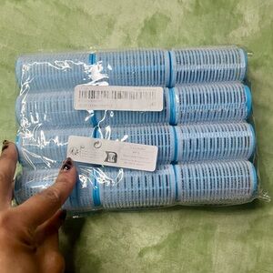 NWOT Set of 12 Blue Hair Curlers